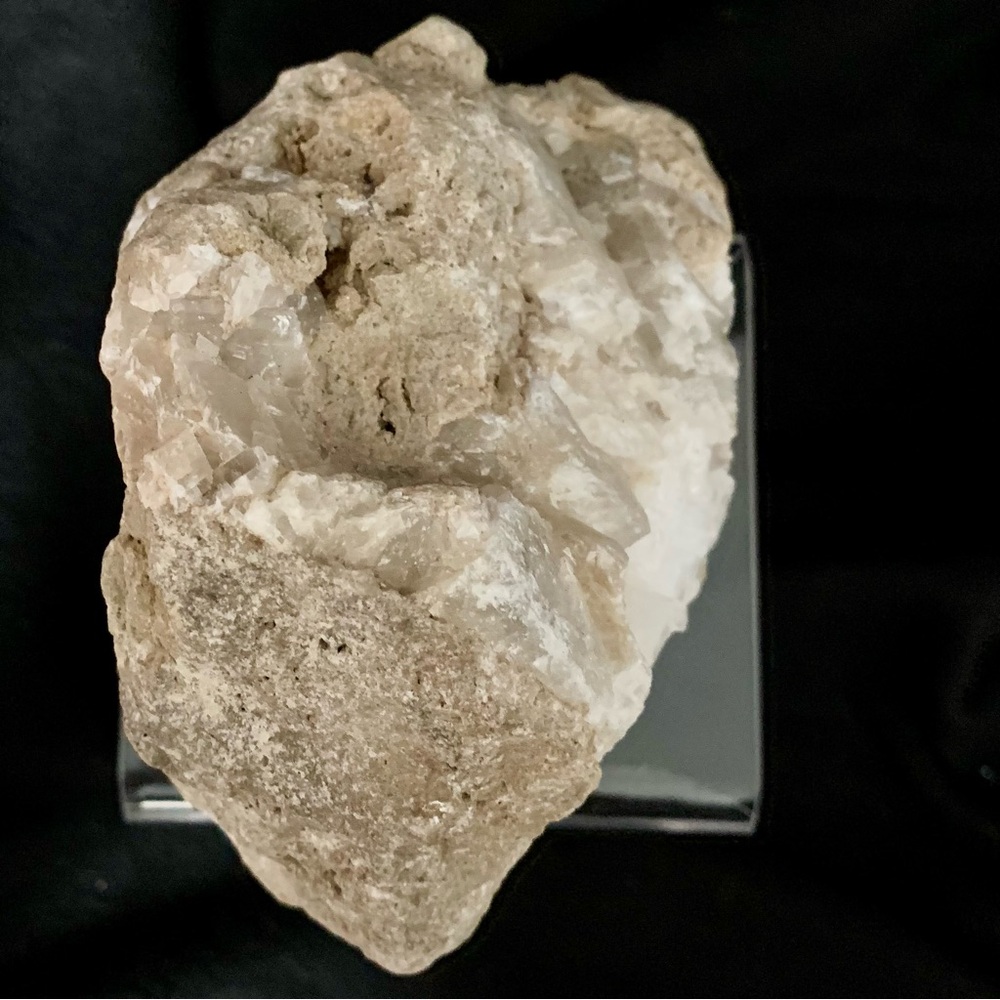 Large White Calcite Crystal in Limestone – 2 lb Natural Mineral Specimen - Picture 6 of 10